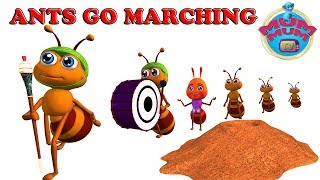 The Ants Go Marching Song with Lyrics  Nursery Rhymes For Kids Children Songs  Mum Mum TV [upl. by Windy617]