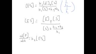 Deriving the Michaelis Menten Equation [upl. by Sheba727]