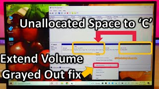 How to add unallocated space to C when Extend Volume is grayed out [upl. by Amsden]