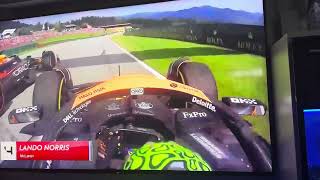 onboard Lando Norris taken out by Max Verstappen inclusive Team Radio f1gpaustria2024 [upl. by Eeroc]