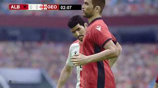 🔴LIVE Shqipëria vs Gjeorgjia  UEFA Nations League 2024  PES 21 Simulation Gameplay [upl. by Nollaf]