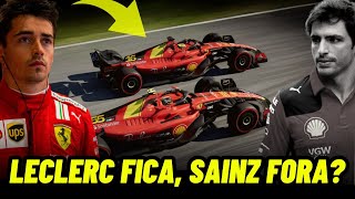 LECLERC RENOVA COM FERRARI E SAINZ DE SAÍDA SEGUNDO RUMORES FÓRMULA 1 [upl. by Yablon]