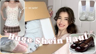 huge shein try on haul ♥ feminine  coquette style [upl. by Odlanor]