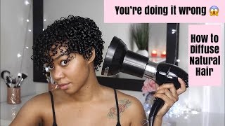 How to Diffuse Natural Hair [upl. by Annert]