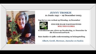 Jenny Troskie roudiens  21 Desember 2023  1500 [upl. by Checani]