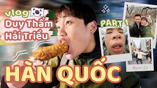 VLOG HÀN QUỐC CÙNG DUY THẨM amp HẢI CHIỀU PHẦN 1 ĂN SẬP PHỐ HONGDAE LÀM THỰC TẬP SINH IDOL KPOP [upl. by Maiocco98]