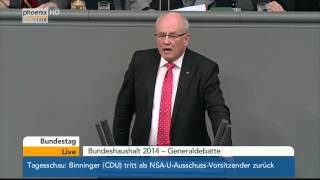 Haushalt 2014 Volker Kauder CDU in der Generaldebatte am 09042014 [upl. by Estis]