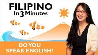 Learn Filipino  Filipino in Three Minutes  Do You Speak English [upl. by Kitti]