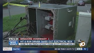 Thousands lose power after hitrun driver smashes into electrical box [upl. by Sparky320]