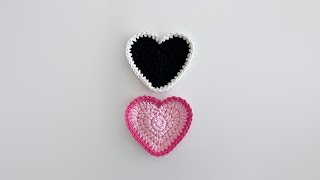 Crochet with me🤍 코바늘 하트 코스터 뜨기💗 Crochet Heart Coaster Tutorial [upl. by Shaper363]