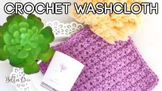 CROCHET EASY CROCHET WASHCLOTH  Bella Coco Crochet [upl. by Santoro628]