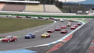 Hockenheim Historic 2015  Scuderia Alfa Classico Race 1 redflagged after crash [upl. by Ebba]