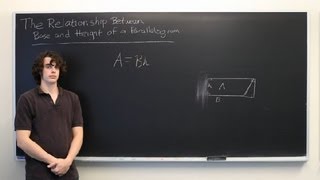 The Relationship Between the Base amp Height of a Parallelogram  Parallelograms amp Math [upl. by Wescott708]