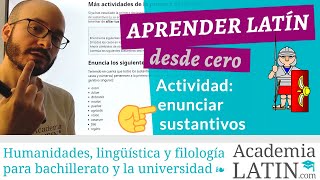 ENUNCIAR SUSTANTIVOS de la primera declinación actividad 🏛️ Curso de latín desde cero [upl. by Draner]