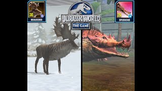 Evolving the Giant Deer and the Giant Croc  Jurassic World  The Game  Ep 23 [upl. by Skye690]