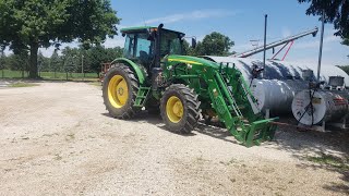 John Deere 6120E Hustling Bales Of Gold [upl. by Jarus463]