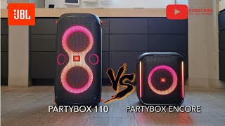 JBL Partybox 110 vs JBL Encore sound battle🔥🔥 [upl. by Loesceke755]