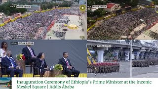 Colorful Events at the Iconic Meskel Square  Inauguration Ceremony of Ethiopia’s Prime Minister [upl. by Flanna]