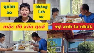 Bị chê quay video mà mặc đồ xấu quá nên vợ Việt nấu cơm Hàn cho chồng ăn sáng [upl. by Srini]