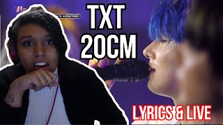 WOAH  TXT  20cm Lyrics amp Live Reaction [upl. by Strickler]