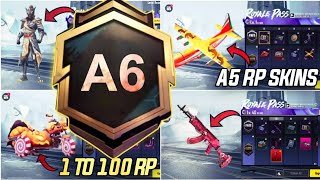 🔥A6 ROYAL PASS  1 TO 100 RP REWARDS  ACE 6 ROYAL PASS LEAKS  A6 ROYAL PASS PUBG MOBILEBGMI [upl. by Nomaid]