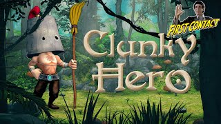 CLUNKY HERO PRC 3483 HÉROE CON SOMBRERO DE CUBO  GAMEPLAY ESPAÑOL [upl. by Nillor]