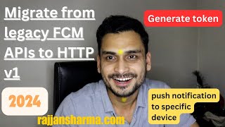 push notification firebase android studio  Migrate from legacy FCM APIs to HTTP v1 [upl. by Gunner]