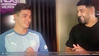 Julian Alvarez Speaks English  Interview  Manchester City  Man City hablar ingles entrevista [upl. by Sido625]