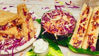 Coleslaw sandwich  cold sandwich  coleslaw recipe  kfc style coleslaw recipe  Quick ampEasy Recipe [upl. by Deena]