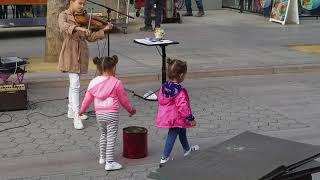 Karolina Protsenko Child Prodigy Violinist Performs in the Promenade [upl. by Elkin553]