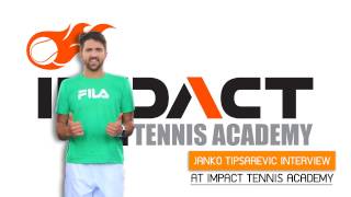 Janko Tipsarevic Interview at IMPACT Tennis Academy [upl. by Hennahane]