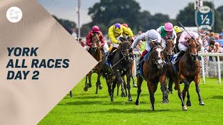 York Ebor Festival All Race Replays From Day Two Including Warm Hearts Thrilling Oaks [upl. by Anyat]