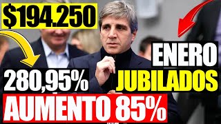 🛑Caputo y Aumento de 85 para Jubilados y 💲194250 la Nueva Mínima  Análisis ANSES para ENERO 2024 [upl. by Ailemac]