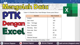 Cara Mudah Mengolah Data Hasil Penelitian Tindakan Kelas PTK dengan Excel [upl. by Jaunita926]