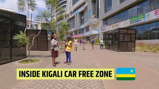 Inside Africas Biggest amp Most Beautiful Car Free Zone In KIGALI Rwanda  Visit Rwanda [upl. by Dnob]