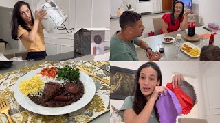 CHEGOU A AIR FRYER É SUPER LINDA E SILENCIOSA  estreamos com carne assada  comprinhas e feijoada [upl. by Amehr]