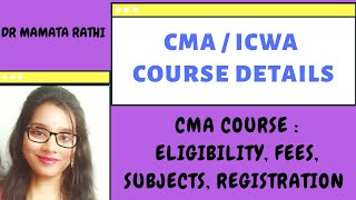 CMA Course ICWA course details What is CMA Course in Hindi by Dr Mamta Rathi [upl. by Zales]