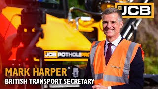 British Transport Secretary Mark Harper on JCB Pothole Pro [upl. by Cotterell949]