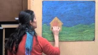 Gail Lescher  Advanced Chalkboard Drawings  Part 1  House and Landscape [upl. by Ripleigh347]