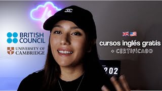 cursos online para aprender inglés gratis  certificado 🇬🇧  British Council  Cambridge [upl. by Eanaj]