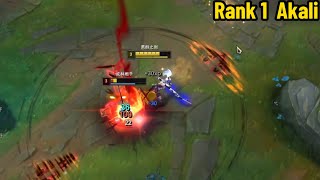 Rank 1 Akali This Level 3 SOLO KILL is AMAZING [upl. by Areemas268]