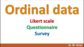 Ordinal data Likert scale Survey questionnaire [upl. by Yanad927]