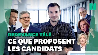 Présidentielle 2022 le programme des candidats sur la redevance télé [upl. by Valdes]