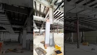 Heightening house steel structure column process Good tools and machinery make work easy [upl. by Lexine]