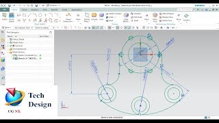 Unigraphics NX Sketch Example 1 with constraints and Dimensioning for beginners [upl. by Meeharbi]