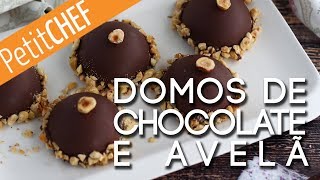 Domos de chocolate e avelã [upl. by Sinnylg]