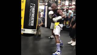 THAT SNAP⚡Mayweather Perfecting His Jab [upl. by Aicssej]