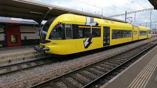 Trains in Romanshorn Switzerland 🇨🇭  SBahn  Züge  SBB  Schweiz [upl. by Kidder]