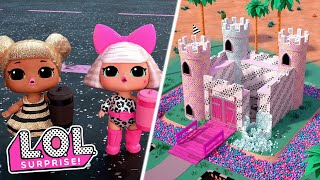 Giant Little Cup Castle🥤🏰  LOL Tots Episode 2  LOL Surprise Tots Road Trip [upl. by Lonnard]