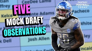 5 Observations from Our FansOnly Mock Drafts  2024 Fantasy Football Advice [upl. by Ardnatal]